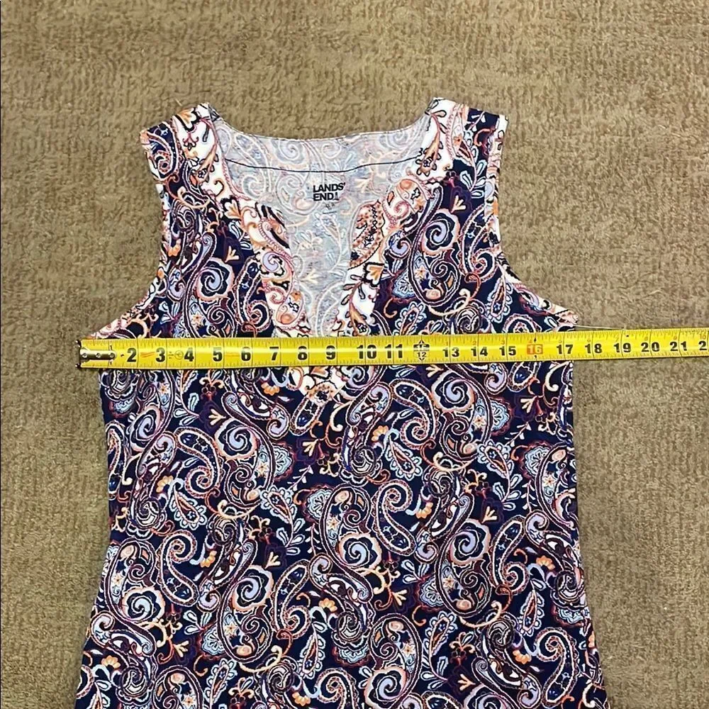 Lands' End Paisley Print Midi Dress